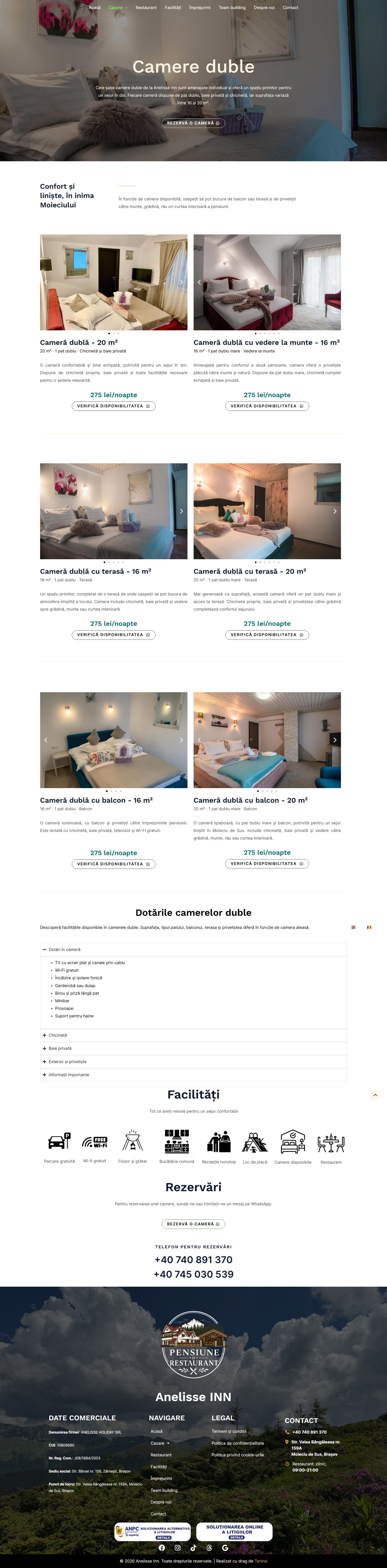 Pagina camerei duble pe desktop