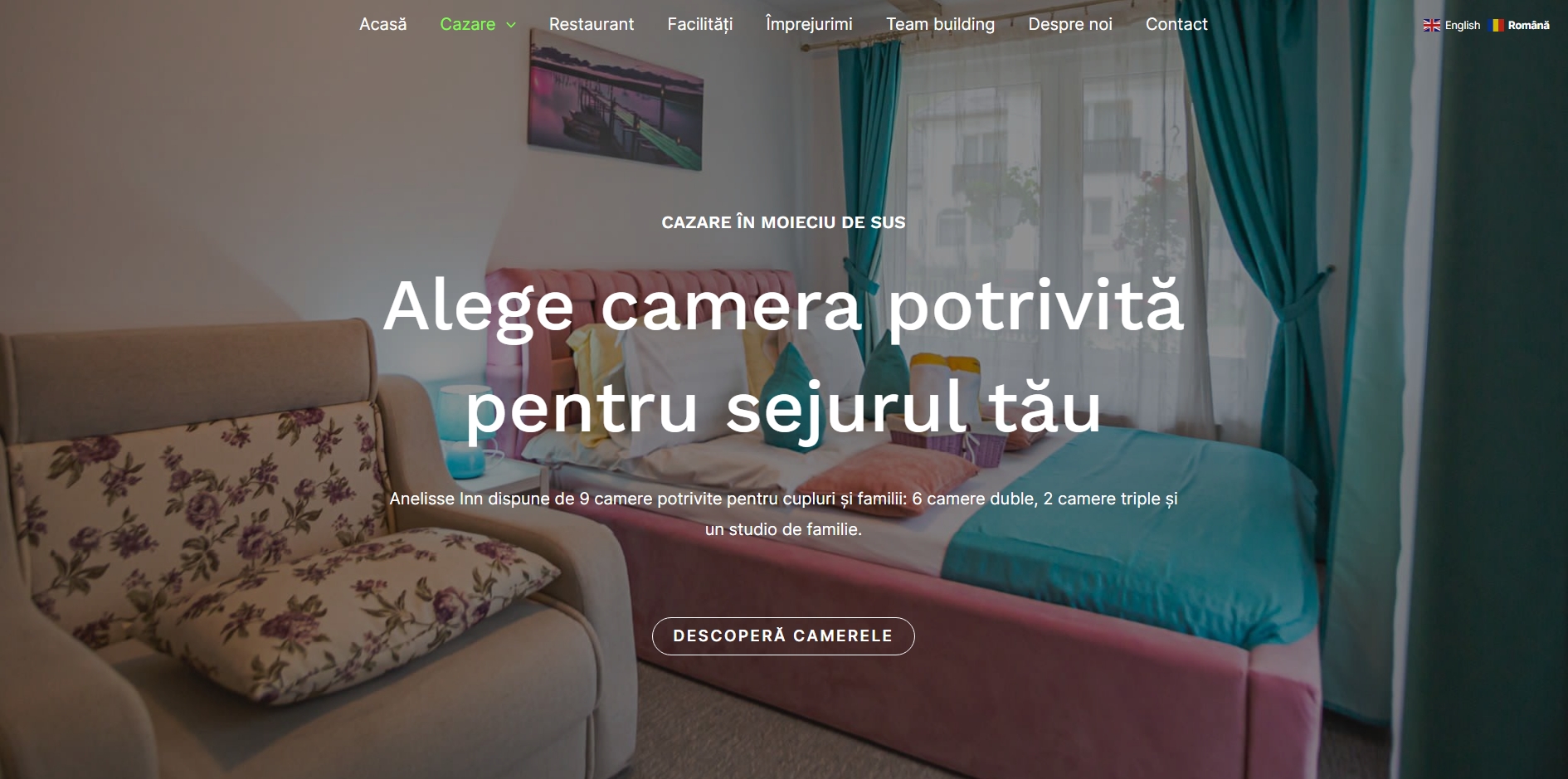 Hero-ul paginii de cazare Anelisse Inn