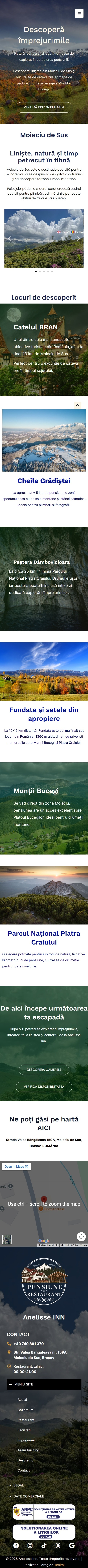 Pagina de împrejurimi pe mobil